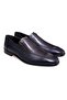 Dark Blue Color Laceless Genuine Leather Leather Sole Men's Shoes