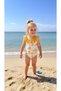 Girls' Ruffle Collar Swimsuit – One-Piece Stylish and Stretchy Swimwear for the Sea & Pool