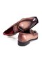 Tan Color Laceless Genuine Leather Men's Shoes - 2
