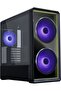 علبة كمبيوتر لين لي LANCOOL 217 INF بتصميم المرآة اللانهائية، هيكل كمبيوتر متوسط الحجم ATX مع 3 مراوح مثبتة مسبقًا، مروحتان ARGB مقاس 170 مم، مروحة واحدة مقاس 140 مم، لوحة زجاجية أمامية عاكسة، تدفق هواء مُحسّن - أسود (LANCOOL 217INFX)