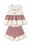 Layered 100% Cotton Girls' Summer Shorts Set 2403 - 2