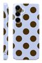 Samsung S24 Fe Coffee Polka Dot Protect Slim Glossy Full Covering Print Camera Protected Phone Case
