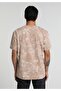 Regular Fit Round Neck Printed Men's Beige Short Sleeve T-Shirt - 2
