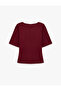 Cotton Crew Neck Short Sleeve Pleated Detailed Peplum Blouse - 6