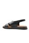 45256 Genuine Leather Black Women's Sandals - 4