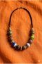 Handmade Round Colored Glass Beaded Special Design Necklace - 2