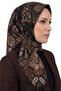 وشاح نسائي من قماش التيمبليه بنقشة البيزلي باللون الأسود