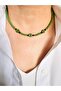 Design Minimal Flower Green Necklace 43 cm - 5