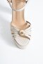 Women's Genuine Leather Platform Shoes Cream - 5