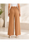 Strawberry Fabric Elastic Waist Wide Leg Women's Trousers – Comfortable Cut Casual Trousers Length 97cm - 4