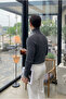 Men's High-Neck Sweater - Lycra Cotton Ribbed Knit Sweater - 3