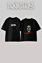 American Psycho Design Printed Unisex Oversize Black Tshirt