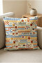 Morning Club Dog Patterned 4-Piece Decorative Throw Pillow Cover Set, Coffee and Breakfast Themed Retro Geometric Living Room Decor - 5