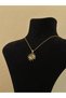 Elegant Gold Color Necklace with Sun Design Stones - 3