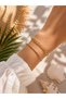 Steel Crushed Chain Twist Chain Women's / Men's 2-Piece Combination Bracelet with Extension Chain Gold / Silver Color - 2