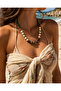 Caladra Bohemian Natural Stone and Ceramic Beads Handmade Design Necklace - 3