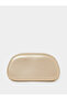 Gold-Tone Clutch with Metal Trim - 2