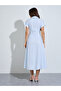 Blue Striped Shirt Midi Dress - 5