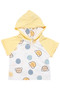 Baby Boy Yellow and White Bear Printed Hooded Shorts Muslin 2-Piece Set - 3