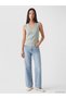 Lcw Everyday Green V-Neck Women's Ribbed Tank Top - 2
