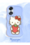 Oppo A60 Compatible Case Camera Protector Blue Silicone Couple Phone Case Kitty Pattern - 2
