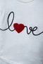Love Embroidered Baby Girl Summer Set Scallop Sleeves White T-Shirt Red Shorts 2-Piece Baby Set - 8