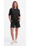 Black Women's Tracksuit Shorts Set – Casual and Sports Use - 2
