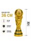 World Cup Style Football Trophy 26 cm Gold Championship Award Cup for Sports Events, Tournaments & Decoration - 2