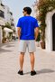 Men's Plain Shorts+Crew Neck T-Shirt Stylish Summer Comfortable Fit Casual Shorts+T-Shirt Two-Piece Set - 4