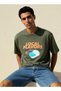 Men Regular Fit Crew Neck Short Sleeves Graphic Print T-shirt - 6