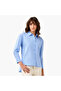 Regular Fit Poplin High Low Shirt with Stripes - 2