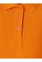 Vizyon New Season Orange Polo Collar Girls' Pique T-Shirt - 3