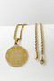 3.5 cm Plate Gold Color Double Sided Celcelutiye Vefki Embroidered 60 cm Twist Chain 316L Stainless Steel Necklace - 7