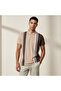 Men Short Sleeves Striped Polo T-shirt
