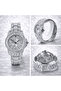 STAINRONN Silver Crystal Women’s Watch Steel Strap Elegant Quartz - 2