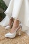 Women's Event Bridal Wedding Shoes White Platform Bride High Heel Shoes