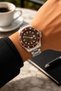 Brown Dial Sports Men's Wristwatch