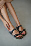 Vino Double Adjustable Buckle Women's Flip-Flops - Black - 2