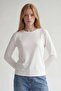 White Crew Neck Basic Blouse