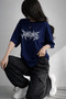 -Unisex 100% Cotton Printed Oversize T-Shirt Women's Casual Comfortable