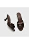 Dora (Wiesse) Single Strap Heeled Women's Slippers Brown