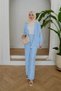 Women's Embroidery and Pearl Embellished Linen Kimono Set - 2