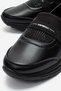 Stoned and Elastic Women's Casual Shoes Black Leather - 3