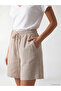 Original Elastic Waist Linen Blend Women's Shorts - 3