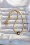 316L Steel Gold Color Crushed Chain Zircon Stone Enamel Serenay Necklace - 2