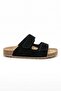 Black Velcro Double-Strapped Anatomical Daily Beach Pool Beach Slippers Women's Slippers - 4