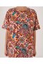 Plus Size Crew Neck Short Sleeve Women's Comfort Fit Nightgown(Dress) Floral Patterned 100% Cotton - 2