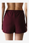 Women Bow Detailed Bordeaux Shorts - 2