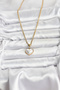 316L Steel Chain Gold Color Convex Heart Model Women's Necklace - 2