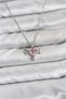 316L Steel Chain Silver Color Winged Heart Model Zircon Stone Women's Necklace